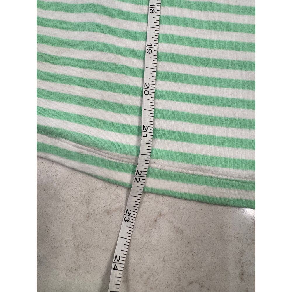 Maeve Cotton Tank Top Green & White Striped Women's XL French Coastal Spring - Picture 10 of 12